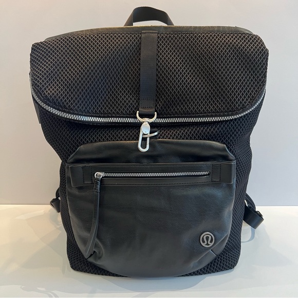 lululemon athletica Handbags - Lululemon Black Mesh Backpack